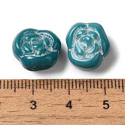不透明なランプワークビーズ  ローズ  ダークシアン  13x8mm  穴：1mm  約58~70個/100g&nbsp;LAMP-P065-02B-08