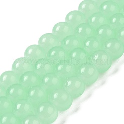 Baking Paint Imitation Jade Glass Round Bead Strands&nbsp;X1-DGLA-Q021-8mm-22