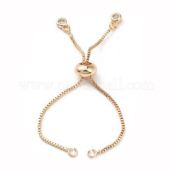 Rack Plating Brass Box Chain Link Bracelet Making&nbsp;KK-A183-03G