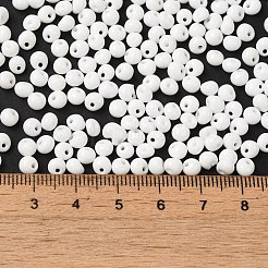 不透明ベーキングペイントガラスシードビーズ6/0個  ティアドロップ  ホワイト  4.5~5x4x3~3.5mm  穴：0.9mm  約5625個/ポンド&nbsp;SEED-M012-02A-37