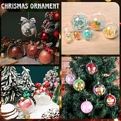 25Pcs 5 Styles Transparency Acrylic Christmas Balls Pendants&nbsp;DIY-CP0013-38