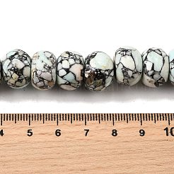 合成ターコイズビーズ連売り  染め  ロンデル  甘露  14~15x9~11mm  穴：1mm  約38個/連  15.55''（39.5センチメートル）&nbsp;G-F791-E01-02A