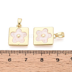 Brass with Enamel Pendants&nbsp;KK-T073-56B-G