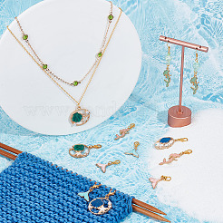 Ocean Theme Mermaid/Shell Pendant Stitch Markers&nbsp;HJEW-AB00417