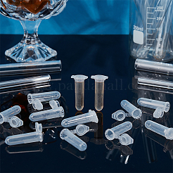 プラスチック製遠心チューブ  ラボ用品  透明  42x19.5x12.5mm  内径：9.5mm  容量：2ml（0.07fl.oz）&nbsp;AJEW-WH0695-251C