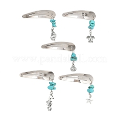 5Pcs Ocean Theme Iron Snap Hair Clips&nbsp;PHAR-JH00144