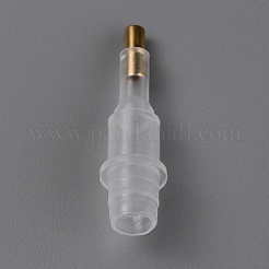 Platic 交換用ダイヤモンド塗装ペンヘッド  点線ペン先  真鍮パーツ  透明  26x7mm  穴：2mm  内径：4mm&nbsp;FIND-WH0111-277
