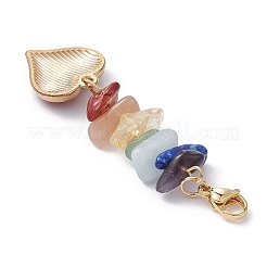 Chakra Gemstone Chip Pendant Decoration&nbsp;HJEW-JM01158-01