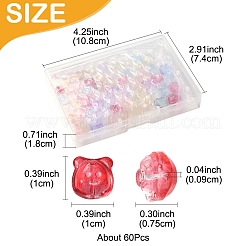60Pcs Transparent Spray Paint Glass Beads&nbsp;GLAA-FS0002-10