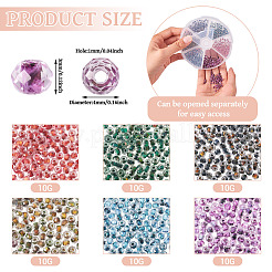 60G 6 Colors Transparent Glass Seed Beads&nbsp;GLAA-TA0003-32