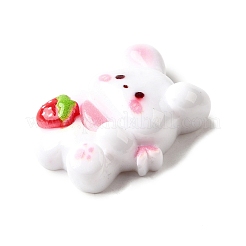 White Cute Opaque Resin Cabochon&nbsp;CRES-I040-01B