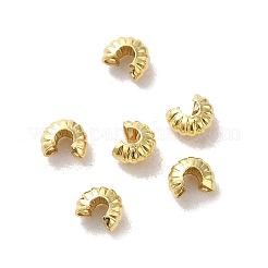 真鍮製つぶし玉カバーカシメ玉カバー  カドミウムフリー＆鉛フリー  24KGP本金メッキ  4x2.5mm  穴：2.5mm&nbsp;FIND-Z039-13A-G
