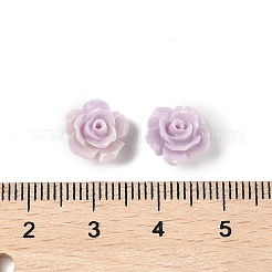 合成シェル染色ビーズ  花  ツートン  ライラック  10x6.5mm  穴：1mm&nbsp;SHEL-K007-14B