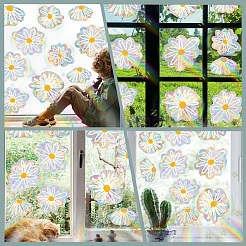 PVC 防水ショーウィンドウ装飾ステッカー  花  ステッカー：53~80x35~78mm&nbsp;DIY-WH20007-17G
