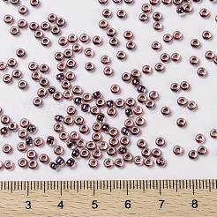 MIYUKIラウンドロカイユビーズ  日本製シードビーズ  8/0  （rr3208)マジックパープルクランベリーライニングクリスタル  3mm  穴：1mm  約19000~20500個/ポンド&nbsp;SEED-G008-RR3208