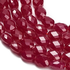 Lab Grown Red Corundum Beads Strands&nbsp;GG-CBAC488-01D
