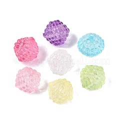 透明プラスチックビーズ  テクスチャーロンデル  ミックスカラー  12x11mm  穴：2mm  約780個/500g&nbsp;KY-N025-65B