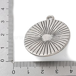 合金ペンダント  ライオンのフラットラウンド  プラチナ  37.5x33x10.5mm  穴：2.5mm&nbsp;PALLOY-D290-16P