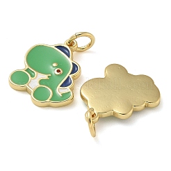 Rack Plating Brass Enamel Charms&nbsp;KK-K392-09G