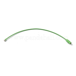 ベーキングペイントステンレススチールケーブルワイヤーキーホルダー  ネジ式クラスプ付き  薄緑  15.2x0.15cm&nbsp;AJEW-WH0413-15D