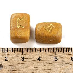 Rectangle Natural Topaz Jade Rune Stones&nbsp;G-Z059-01F