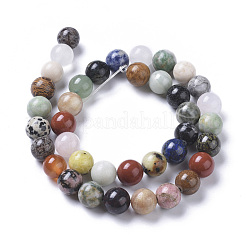 Natural Mixed Gemstone Beads Strands&nbsp;G-F668-08-10mm