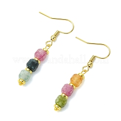 Natural Tourmaline Dangle Earrings&nbsp;EJEW-JE07308-01