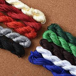 ビーズジュエリー作り用のナイロン糸1束  ブラック  1mm  約28.43ヤード（26m）/バンドル&nbsp;NWIR-YW0001-12A