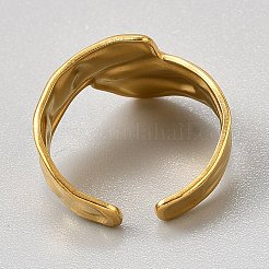 合金カフ指輪  ゴールドカラー  14mm&nbsp;RJEW-WH0014-20A
