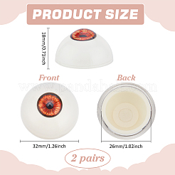 2 Pairs Plastic Craft Eyes&nbsp;DIY-PH0029-61A