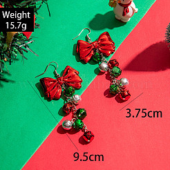 Christmas Theme Alloy Resin Dangle Earrings&nbsp;FS-WG67CC3-02
