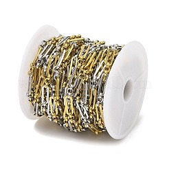 Ion Plating(IP) 304 Stainless Steel Two-Tone Link Chains&nbsp;CHS-M006-10PG