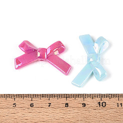 不透明なアクリルビーズ  蝶結び  ABカラー  ミックスカラー  20x34x6mm  穴：2mm  約413個/500g&nbsp;SACR-T018-05M