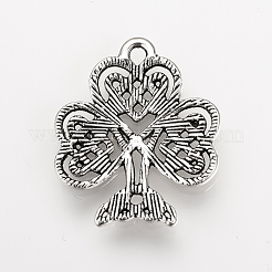 Tibetan Style Alloy Pendants&nbsp;TIBEP-Q078-46AS-NR