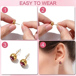 488Pcs 12 Styles Plastic Brass Ear Nuts&nbsp;FIND-YW0005-03
