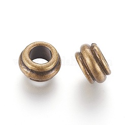 チベット風スペーサービーズ  カドミウムフリー＆ニッケルフリー＆鉛フリー  ロンデル  アンティークブロンズ  12x7mm  穴：6.5mm&nbsp;LS-MLF10319Y-NF