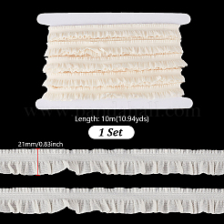 10M 10% Spandex 90% Polyamide Layered Pleated Lace Ribbon&nbsp;OCOR-GA0002-42A