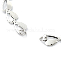 Brass Heart Link Chain Slider Bracelet Making&nbsp;AJEW-JB01603-02