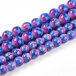 Baking Paint Glass Beads Strands&nbsp;DGLA-N008-8mm-02