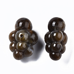 アクリルビーズ  天然石風  ココナッツブラウン  33x23x17mm  穴：2mm  約80個/500g&nbsp;OACR-N130-020A-A04