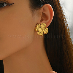 Stainless Steel Flower Stud Earrings&nbsp;JQ9437