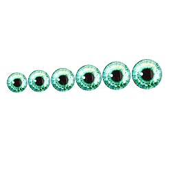 クラフトガラス人形の目  ぬいぐるみの目  半円  ミックスカラー  12mm  約20個/袋&nbsp;DOLL-PW0001-069-B01