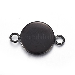 Stainless Steel Cabochon Connector Settings&nbsp;X-STAS-L211-04A-B