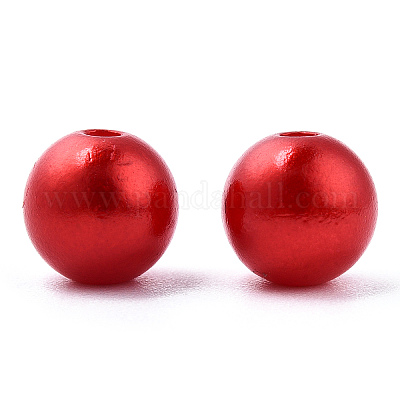 Spray Painted ABS Plastic Imitation Pearl Beads&nbsp;OACR-T015-05B-13-1
