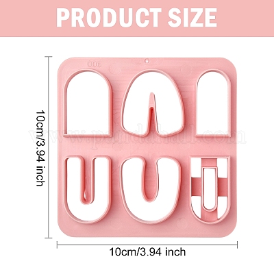 腹筋クッキーカッター  アーチ  ピンク  100x100mm&nbsp;BAKE-YW0001-004-1
