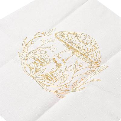キノコ柄刺繍スターターキット 刺繍生地と糸を含む 針 刺繍 キノコ柄刺繍スターターキット 刺繍生地と糸を含む 針 刺繍