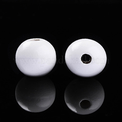 Painted Natural Wood Beads&nbsp;WOOD-A018-16mm-19-1