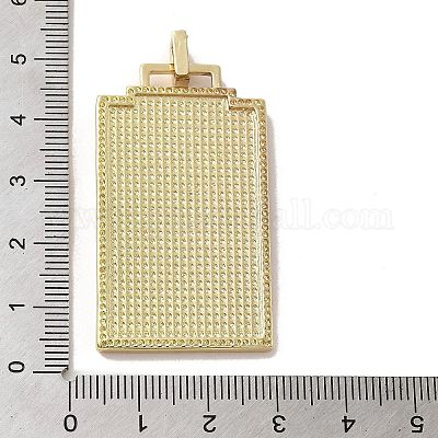 Brass Micro Pave Cubic Zirconia Pendant with Enamel&nbsp;KK-H458-02G-E01-1