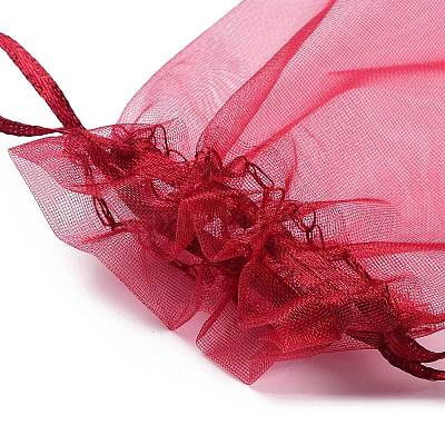 Rectangle Organza Drawstring Bags&nbsp;CON-PW0001-054C-13-1