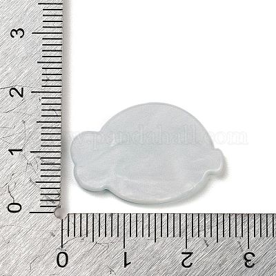アクリルプラスチックカボション  ブルー  魚  17x25x1.5mm&nbsp;OACR-R269-01B-1